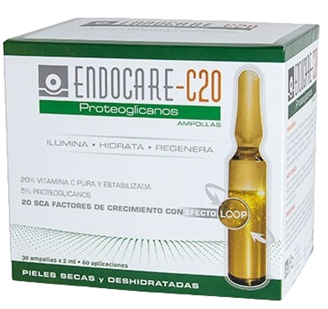 Сироватка для обличчя Cantabria Labs Endocare C20 Proteoglycans в ампулах 30 x 2 мл (8470001693952) - зображення 1