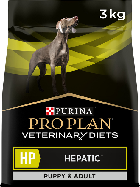 Sucha karma dietetyczna Purina Pro Plan HP Hepatic dla szczeniąt i psów dorosłych wspomagająca czynność wątroby w przewlekłej niewydolności wątroby 3 kg (7613034996312) - obraz 1