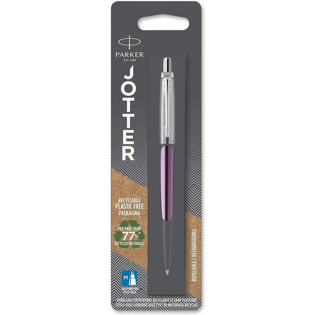 Ручка шариковая Parker JOTTER Victoria Violet CT BP блистер 16 736 - Фото 1 Ручка шариковая Parker JOTTER Victoria Violet CT BP блистер 16 736 - изображение 1