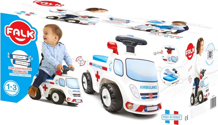 Jeździk Falk Samochod ambulans z klaksonem (3016200007012) - obraz 13