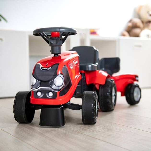 Трактор-каталка Falk Baby Case IH Ride-On Tractor з причепом та аксесуарами Червоний (3016200023838) - зображення 3