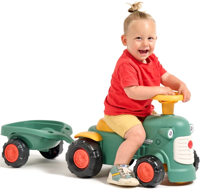 Трактор-каталка Falk Baby Maurice Vintage Tractor із причепом Зелений (3016200090137) - зображення 8