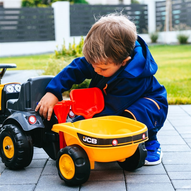 Jeździk Falk JCB Traktor z przyczepą Pomarańczowy (3016200021537) - obraz 5