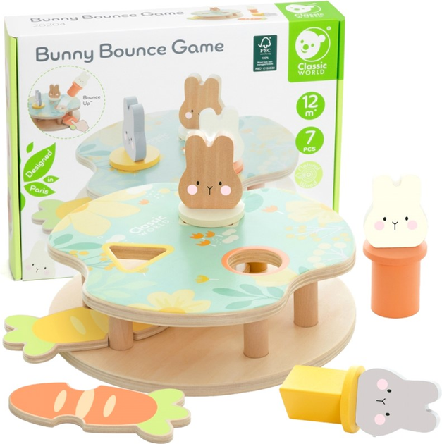 Розвиваюча іграшка Classic World Bunny Bounce Game Wooden (6927049022043) - зображення 3
