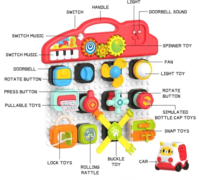 Zabawka edukacyjna Woopie Musical Blocks Board (5904326949584) - obraz 14