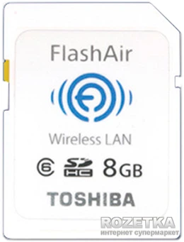 Карта пам'яті Toshiba FlashAir WiFi 8GB Class 6 (SD-F08AIR (BL7
