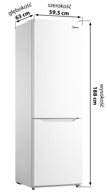 Холодильник з морозильною камерою Midea MDRB424FGF01I – фото, відгуки ...