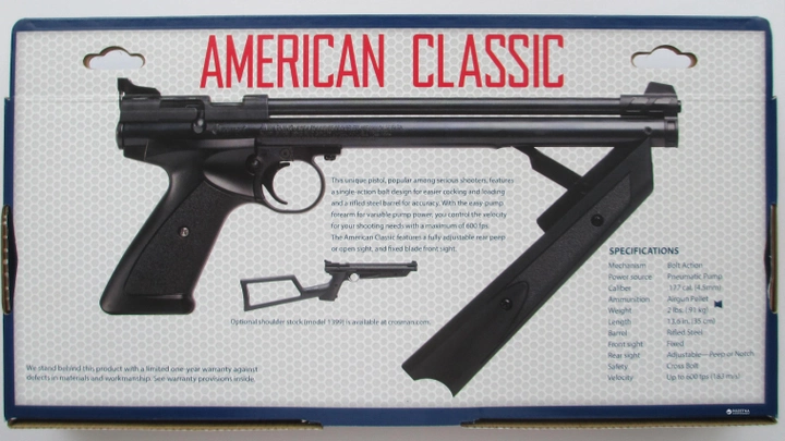 Пневматический пистолет Crosman American Classic (1377) - изображение 5