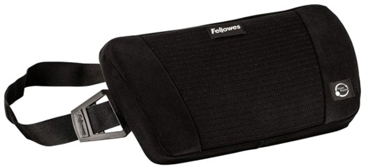 Подушка для спини Fellowes PlushTouch з ефектом пам'яті 35.5 x 9 x 19.5 см Чорна (043859722327) - зображення 1