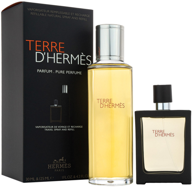 Zestaw męski Hermes Perfumy Terre d'Hermes 30 ml + Wkład wymienny Perfumy Terre d'Hermes 125 ml (3346130009849) - obraz 1