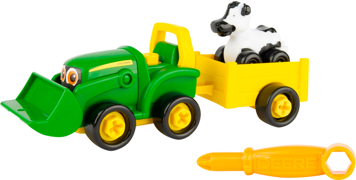 Ігровий набір-конструктор Tomy John Deere Трактор з ковшем і причепом (0036881472094) - зображення 3