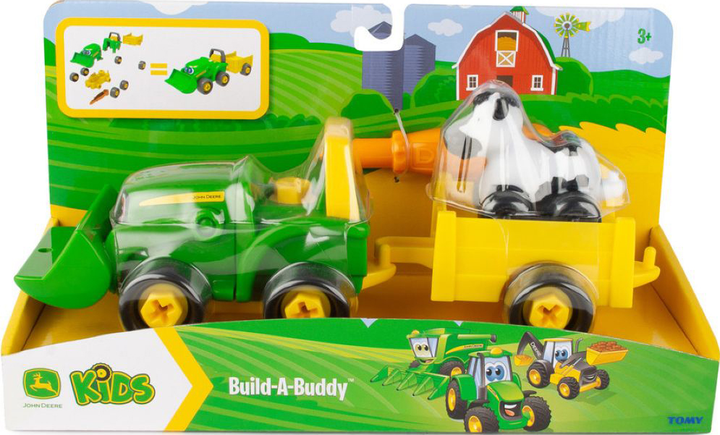 Ігровий набір-конструктор Tomy John Deere Трактор з ковшем і причепом (0036881472094) - зображення 2