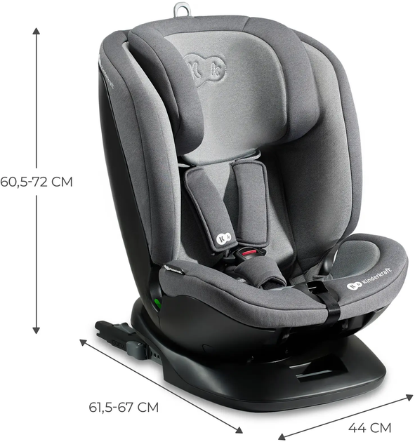 Автокрісло Kinderkraft Xpedition 2 i-Size Grey (5902533924080) - зображення 8