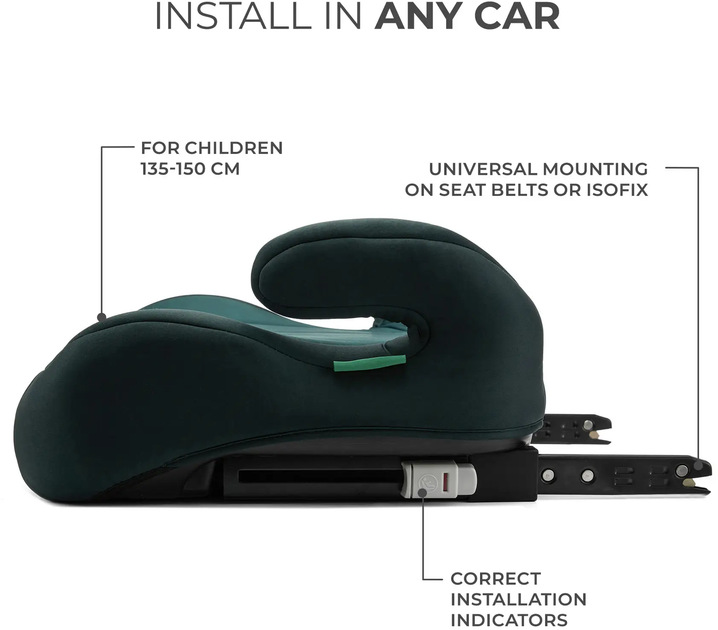 Автокрісло-бустер Kinderkraft i-Boost Green (5902533924820) - зображення 7