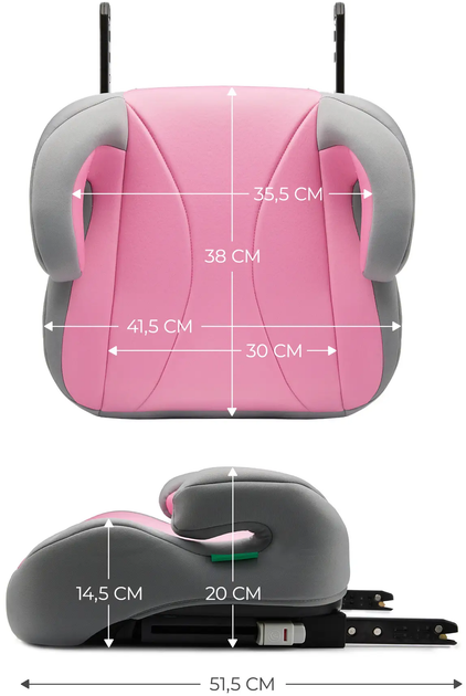 Автокрісло-бустер Kinderkraft i-Boost Pink (5902533924837) - зображення 6