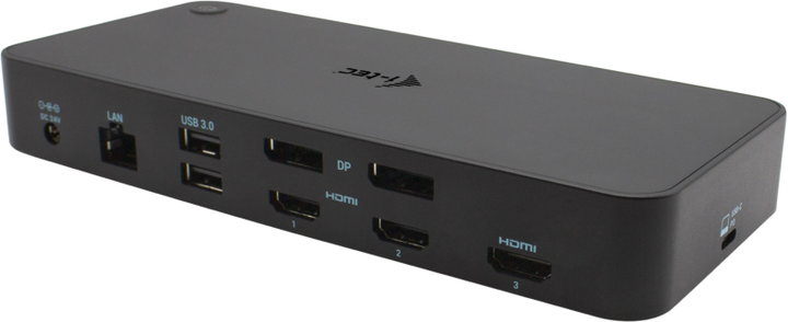 Stacja dokująca i-tec HDMI, DisplayPort, USB-C, USB-A, RJ-45, 3.5mm-Jack + PD 100W (CATRIPLEDOCKPDPRO) - obraz 2