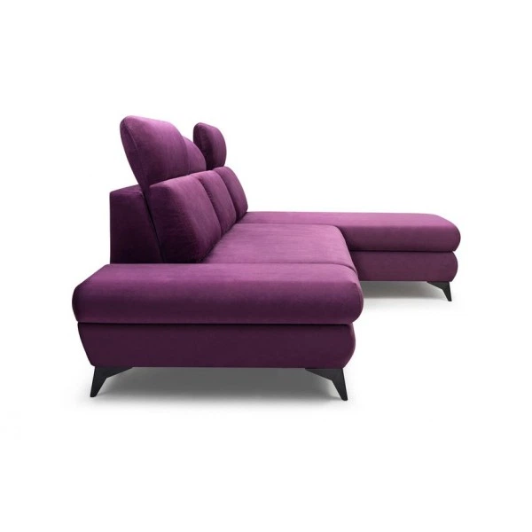 Диван угловой раскладной Titan Perfect Home Фиолетовый (натуральное дерево/ДСП/ткань Terra 69) - изображение 5