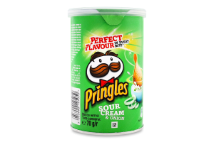 Чипсы Pringles Сметана и лук 70 г - Фото 1 Чипсы Pringles Сметана и лук 70 г - изображение 1