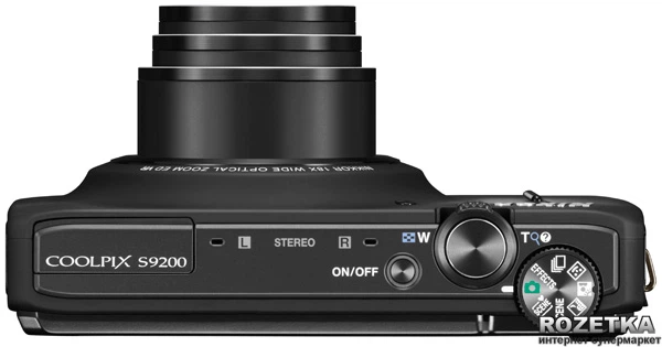 Фотоапарат Nikon Coolpix S9200 Black (VNA141E1) купити на ROZETKA