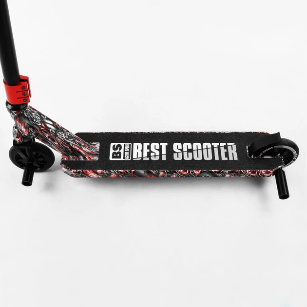 Самокат трюковий Best Scooter HIC-система, пеги, алюмінієвий диск та дека, принт. Skull biker (105678) - зображення 3