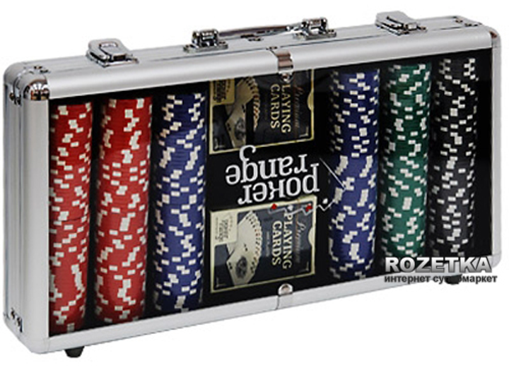 Набор для игры в покер в кожаном кейсе Poker Range Премиум (303 PR ...