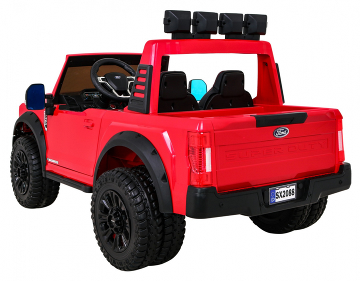 Електромобіль для дітей Ramiz Jeep Ford Super Duty Червоний (5903864951257) - зображення 4