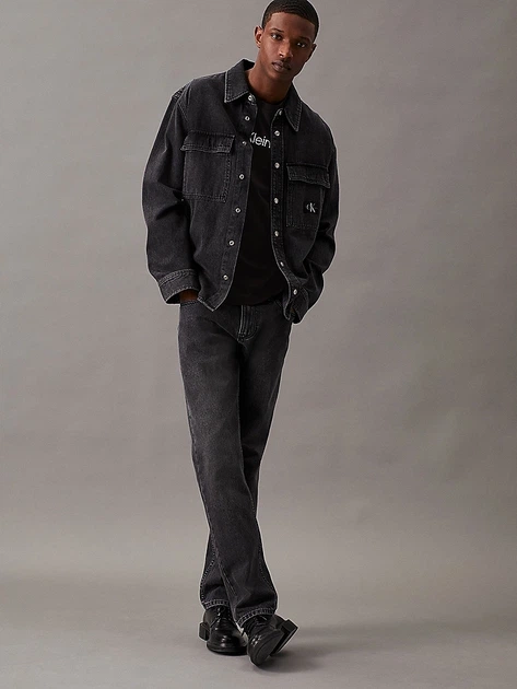 Koszulka męska bawełniana Calvin Klein Jeans J30J322552BEH 2XL Czarna (8719856760403) - obraz 4