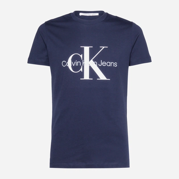 Футболка бавовняна чоловіча Calvin Klein Jeans J30J320935CHW 2XL Темно-синя (8719855869305) - зображення 6