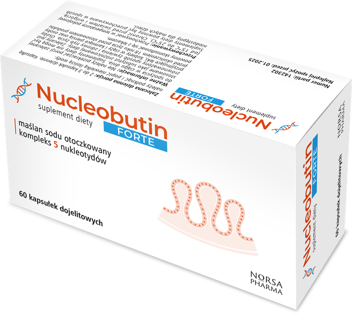 Дієтична добавка Norsa Pharma Nucleobutin Forte 60 капсул (5905669770170) - зображення 4