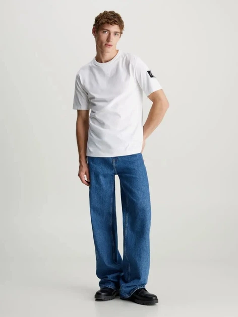 Футболка бавовняна чоловіча Calvin Klein Jeans J30J323484YAF M Біла (8720108080309) - зображення 3