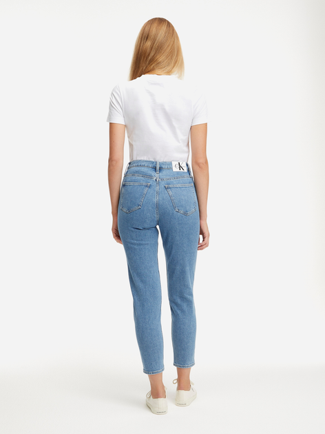 Jeansy damskie mom`s z wysokim stanem Calvin Klein Jeans J20J2215881A4 NI30 Niebieskie (8720107891180) - obraz 4