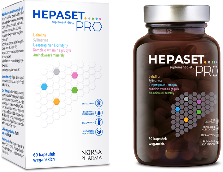 Дієтична добавка Norsa Pharma Hepaset Pro 60 капсул (5905669770156) - зображення 2