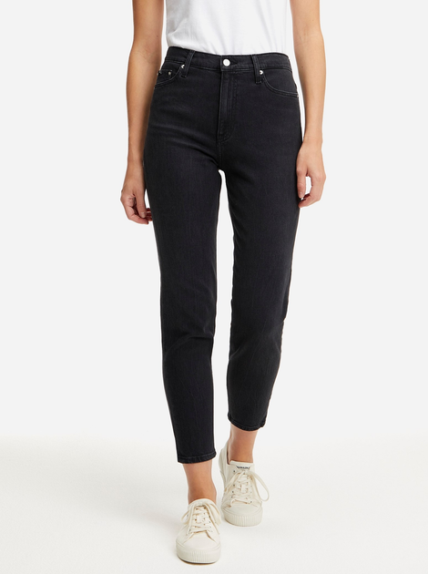 Jeansy damskie mom`s z wysokim stanem Calvin Klein Jeans J20J2216591BY NI25 Czarne (8720107891357) - obraz 1