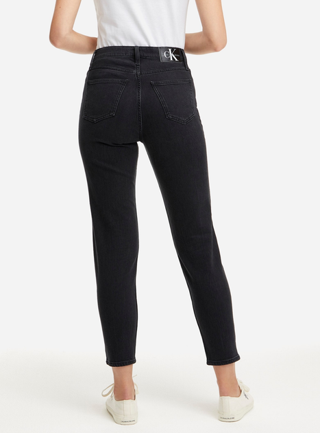 Jeansy damskie mom`s z wysokim stanem Calvin Klein Jeans J20J2216591BY NI25 Czarne (8720107891357) - obraz 2