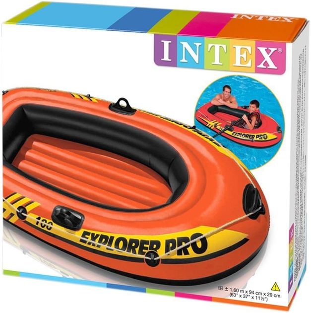 Надувний дитячий човен Intex Explorer Pro 100 160 x 94 x 29 см (6941057453552) - зображення 1