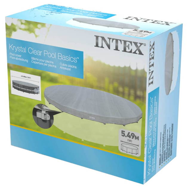 Накриття для басейну Intex Pool Cover Deluxe Round 549 см (6941057404042) - зображення 1