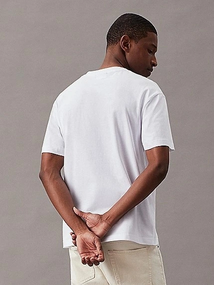 Koszulka męska bawełniana Calvin Klein K10K111346YAF L Biała (8720107899810) - obraz 2