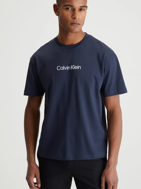 Футболка бавовняна чоловіча Calvin Klein K10K111346CHW XL Темно-синя (8720107899759) - зображення 5