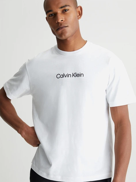 Футболка бавовняна чоловіча Calvin Klein K10K111346YAF 2XL Біла (8720107899834) - зображення 7