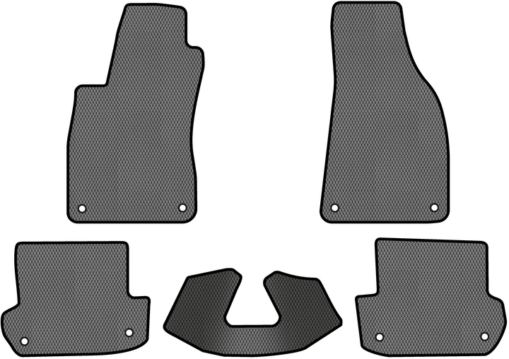 Акція на EVA килимки EVAtech в салон авто для Audi A4 (B6) AT 2000-2004 2 покоління Cabrio EU 5 шт Grey/Black від Rozetka