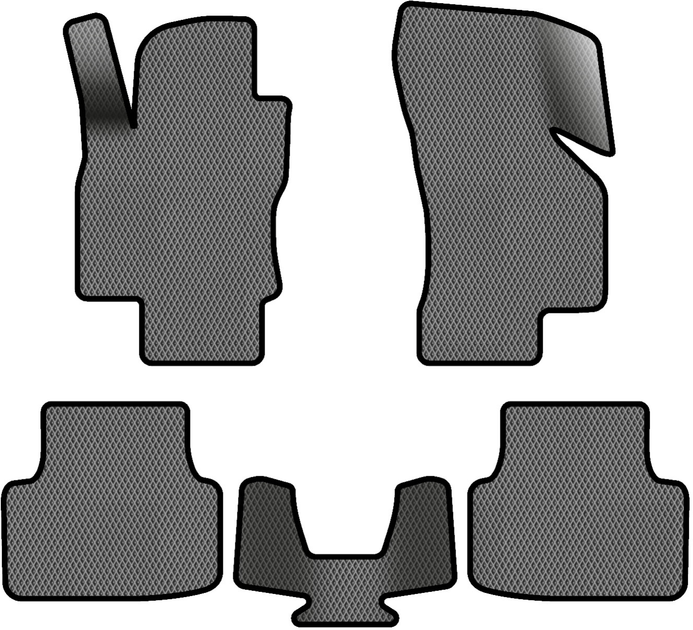 Акція на EVA килимки EVAtech в салон авто для Skoda Octavia A7 AT 2013-2020 3 покоління Combi EU 5 шт Grey/Black від Rozetka