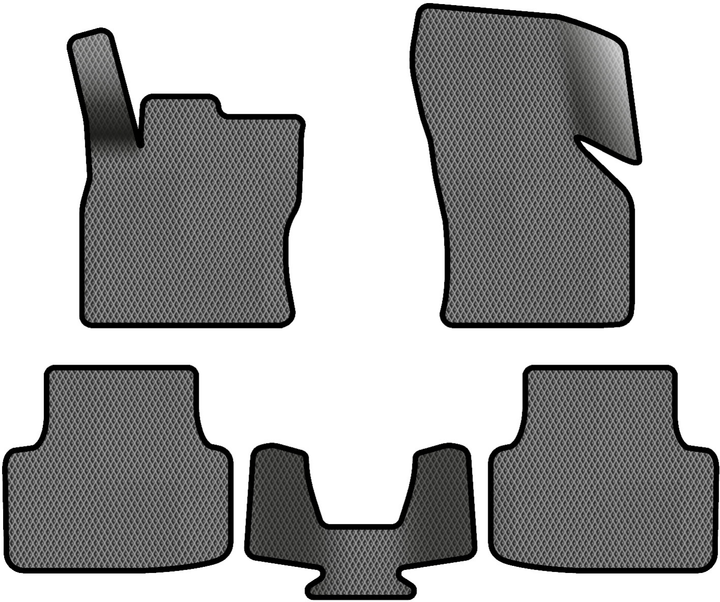 Акція на EVA килимки EVAtech в салон авто для Skoda Octavia A7 MT 2013-2020 3 покоління Combi EU 5 шт Grey/Black від Rozetka