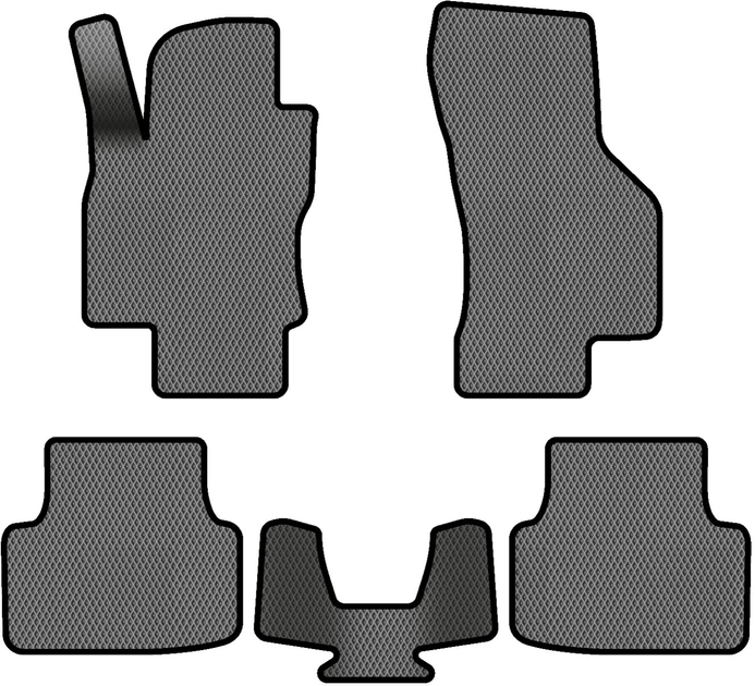 Акція на EVA килимки EVAtech в салон авто для Skoda Octavia A7 AT 2013-2020 3 покоління Liftback EU 5 шт Grey/Black від Rozetka