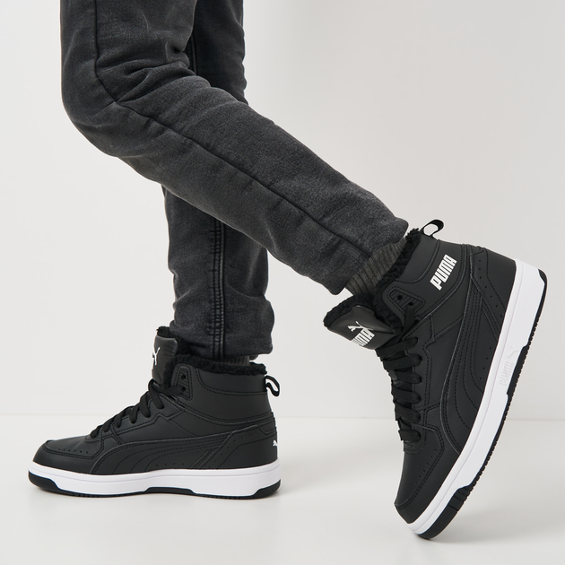 Дитячі зимові черевики для хлопчика Puma Rebound Joy Fur PS 37547901 28.5 (10.5UK) Чорні (4063699552805) - зображення 6