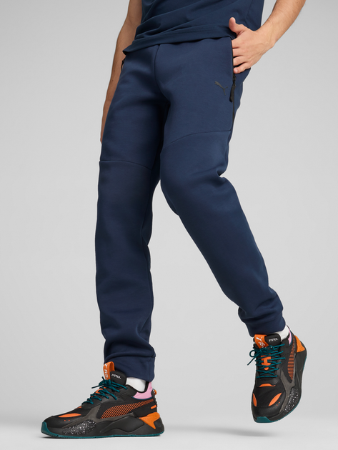 Spodnie sportowe męskie Puma Tech Track Pant 62438814 S Granatowe (4067981025480) - obraz 1