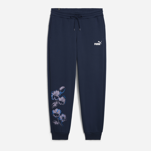 Spodnie dresowe damskie Puma Ess + Floral Vibes Sweatpants FL 68602914 S Granatowe (4067982703493) - obraz 1