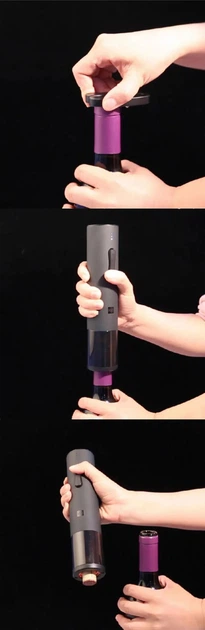 Електроштопор HuoHou HU0027 Electric Wine Bottle Opener USB Коркотяг на аккумуляторе Black - изображение 9