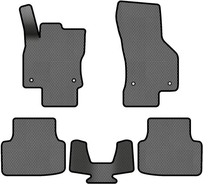 Акція на EVA килимки EVAtech в салон авто для Skoda Octavia A7 MT 2013-2020 3 покоління Combi EU 5 шт Grey/Black від Rozetka