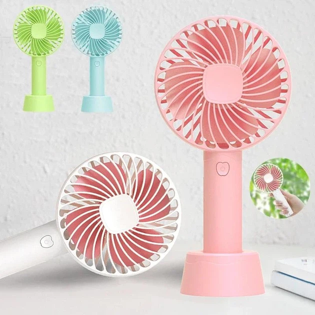 Ручной портативный вентилятор Portable Mini Fan Profit X9 USB на аккумуляторе с ручкой мини-вентилятор Blue - изображение 6