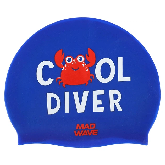 Шапочка для плавания силиконовая юниорская Mad Swim Junior Cool Diver 057310 - Фото 1 Шапочка для плавания силиконовая юниорская Mad Swim Junior Cool Diver 057310 - изображение 1